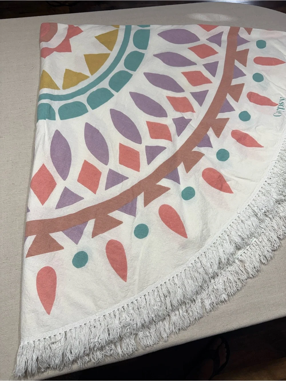 GYPSY 05 Warm Geometrical The Boho Beach Roundie